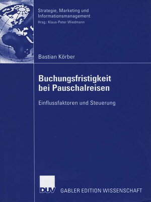 cover image of Buchungsfristigkeit bei Pauschalreisen